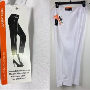 Size 12-24 White classic ankle pants,